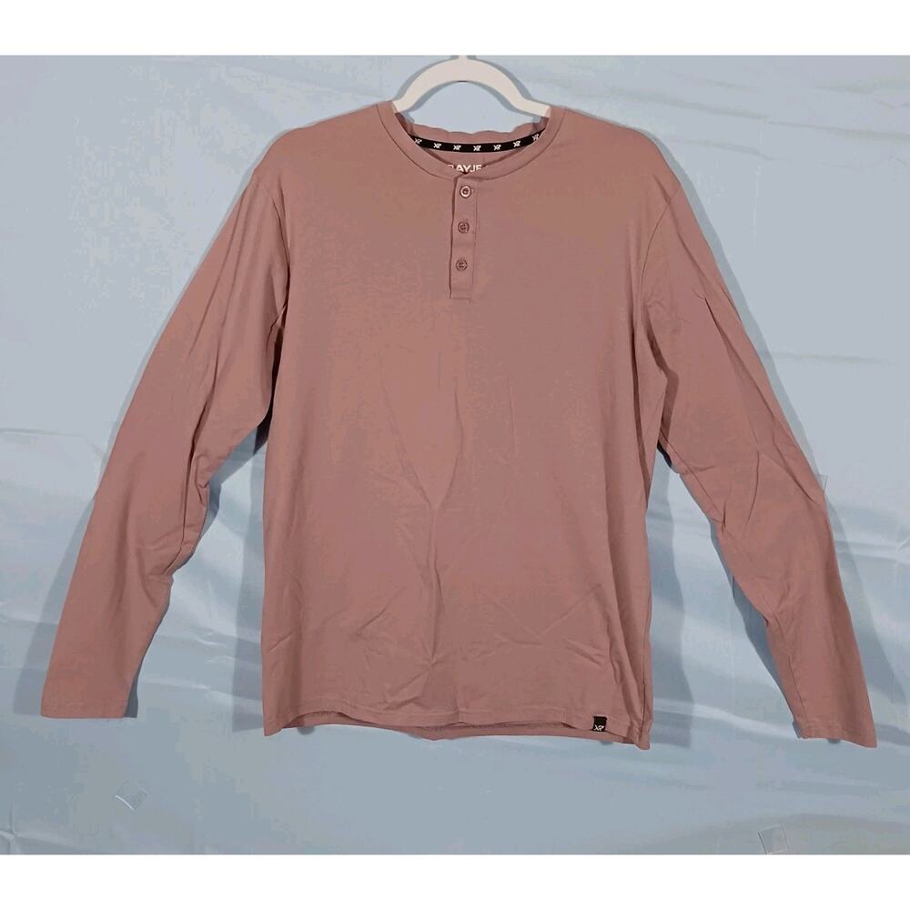 XRay Jeans Shirt Womens Medium Long Sleeve 3-Button Front Top Light Purple Mauve